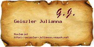 Geiszler Julianna névjegykártya